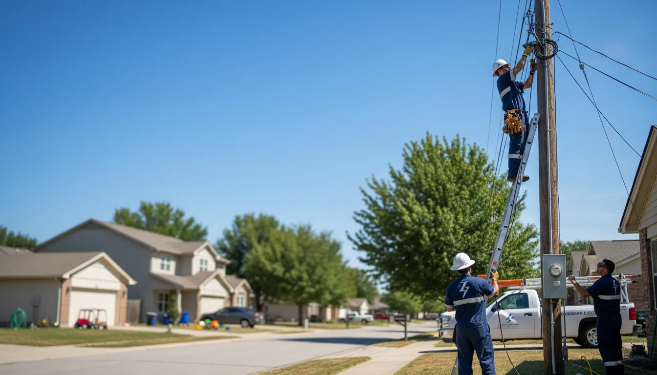 Residential electrician providing installation services in Duke, OK